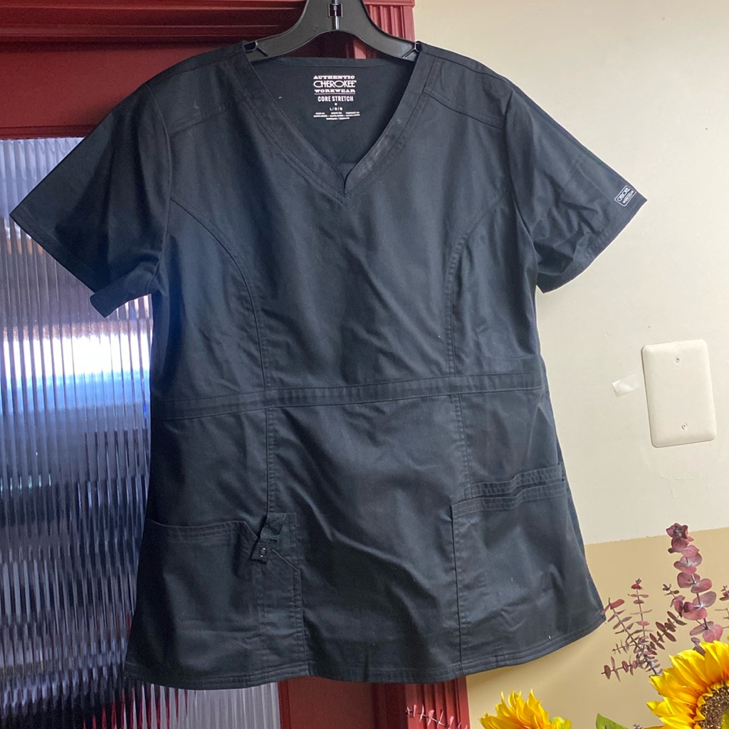 Authentic Cherokee Workwear Core Stretch High Quality Cotton Blend Scrub Top